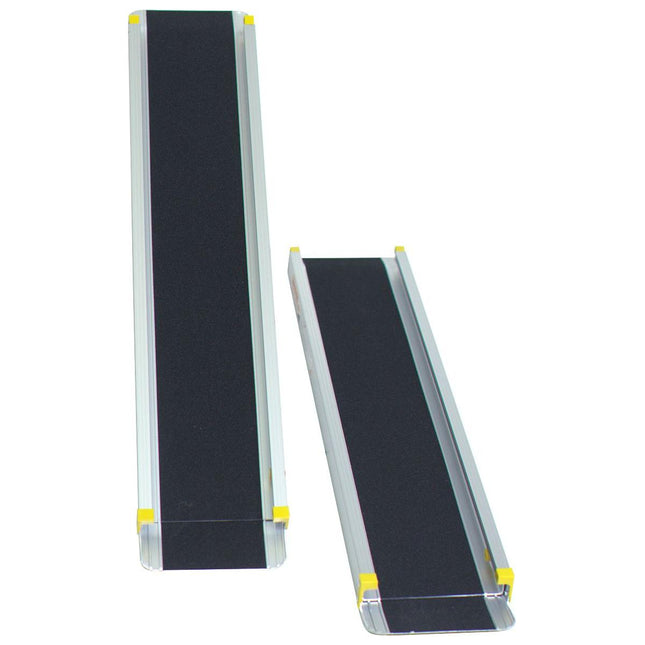 Trendmix 2x Verstelbare Telescopische Aluminium Oprijplaten – 121,5 tot 212,5 cm – Voor Rolstoel & Scooter – Max. 270 kg Belastbaar – Antislip – Inklapbaar