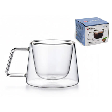 Dubbelwandig Espresso Glas met Oor 150 ml – Thermoglas van Borosilicaatglas – Voor Espresso en Koffiespecialiteiten