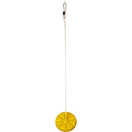 Schotelschommel voor kinderen max 75 kg belasting geel - Ronde schommel - Makkelijk op te hangen - Touwlengte 110 t/m 190cm