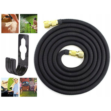 Trendmix Premium XXL Flexibele Tuinslang Tot 45 Meter Zwart - 8 Sproeistanden - Inclusief Koppelstukken, Opbergtas en Ophanghaak - Knikvrij en Lichtgewicht