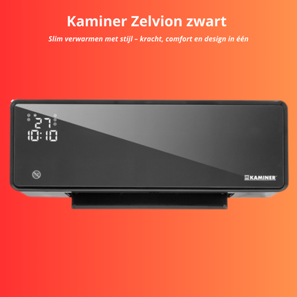 Kaminer Zelvion Elektrische Wandverwarming met LED-display & WiFi – Slimme Luchtgordijnverwarming 2000W met App & Afstandsbediening – Energiezuinig & Stil