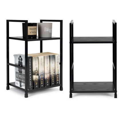 Modern Home industriële loft stijl boekenkast met 2 planken - 48,5 x 29 x 23,5 cm -  Bruin