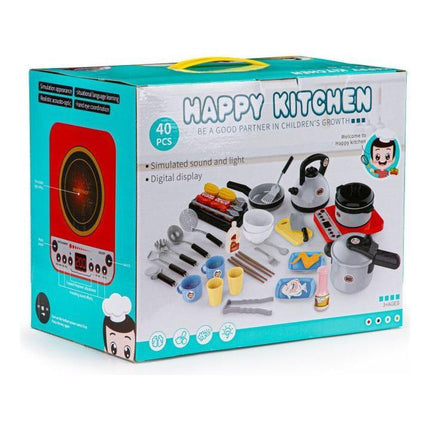 Happy kitchen 40 delige speelgoedset voor koken en grillen met licht en geluid
