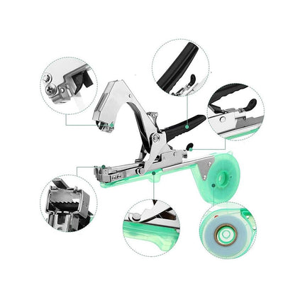 Plantenbindmachine – Plantentang voor Tomaten, Klimplanten en Wijnranken – Inclusief Tape en Nietjes – Tuintapener