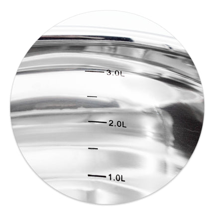 Kookpan 1,8 Liter RVS met Deksel – 16 cm Pan voor Inductie, Gas & Keramisch – Met Maatverdeling