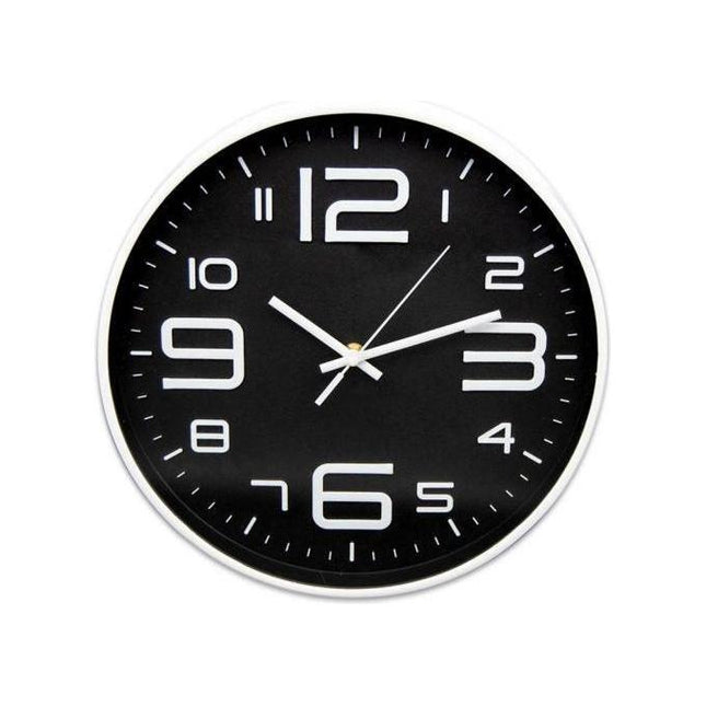 Meyerhoff Analoge Wandklok – Zwart 30 cm – Stille Kwarts Klok – Modern Design – Goed Leesbaar – Ideaal als Cadeau