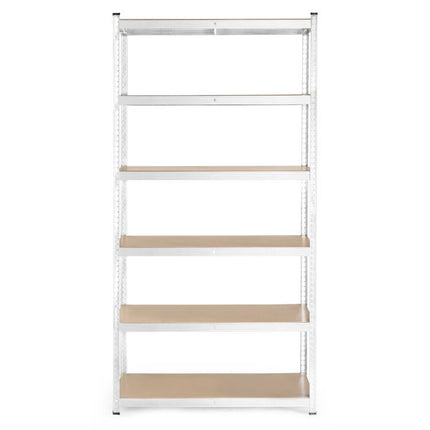 ModernHome Opbergrek 222×110×50 cm – Gegalvaniseerd Staal – 6 Verstelbare Planken – 1050 kg Draagvermogen