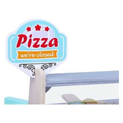 Ecotoys 34-delige houten pizzaria speelgoed set inclusief accessoires