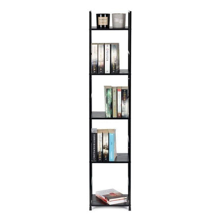 Modern Home industriële loft stijl boekenkast met 5 planken - 144,5 x 23,5 x 29 cm -  Bruin