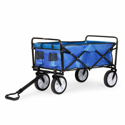 Multistore Bolderkar opvouwbaar 100L en 80kg draagkracht - strandkar - bolderwagen - blauw