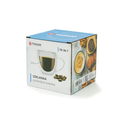 Dubbelwandig Koffieglas 250 ml – Thermoglas van Borosilicaatglas – Voor Koffie en Thee