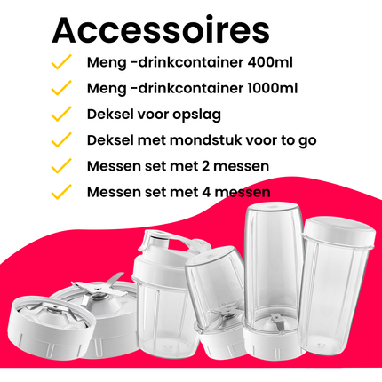 2de kansje Botti Vitalis nutri blender smoothie to go 1000W wit