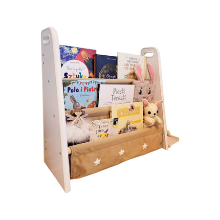 LoveGifts Handgemaakte Montessori Boekenkast Kinderkamer - Speelgoed Opbergrek - 60 x 25 x 58 cm Bruin