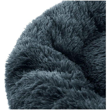 Hondenmand of Kattenmand Pluche Kussen Bed - Maat S - 40cm - Donkergrijs - Geschikt Voor Een Kleine Hond Of Kat Tot 2,5 kg