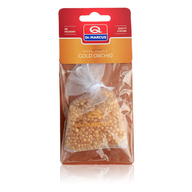 Dr. Marcus Magic Pearls Gold Orchid luchtverfrisser met neutrafresh technologie - Autogeurtje voor in de auto, thuis of kantoor - Tot 45 dagen geurverspreiding 20 gram