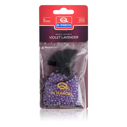Dr. Marcus Magic Pearls Violet Lavender luchtverfrisser met neutrafresh technologie - Autogeurtje voor in de auto, thuis of kantoor - Tot 45 dagen geurverspreiding 20 gram
