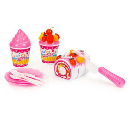 Cake series 125 delige snijdbare taart verjaardagset met licht en geluid