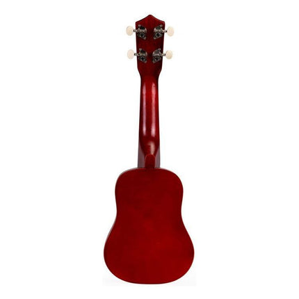 Ecotoys houten kinder ukelele/ gitaar met 4 snaren en 12 frets 17,5 x 5 x 52,5 cm beige