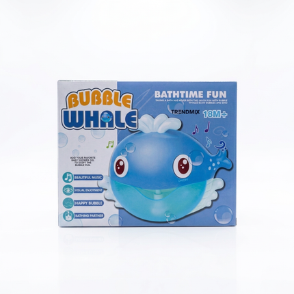 Trendmix Bubble Whale Bad Speelgoed – Muzikale Walvis met Zeepbellen en 12 Liedjes – Bubbels Bad Speeltje Baby & Peuter – Blauw