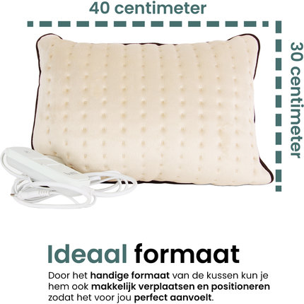 Botti Medic Series Reni verwarmingskussen – 100W – 3 warmtestanden – Beige fleece – Veilig & comfortabel