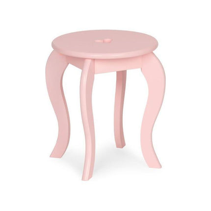 Ecotoys houten kinder kaptafel met spiegel en krukje 43x65x110 cm Roze
