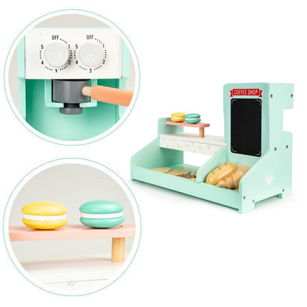 Ecotoys houten speelgoed koffie- & patisserie winkel 42,5 x 20 x 28 cm