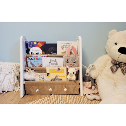 LoveGifts Handgemaakte Montessori Boekenkast Kinderkamer - Speelgoed Opbergrek - 60 x 25 x 58 cm Bruin