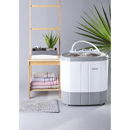 2de kansje Camry CR 8052 camping mini wasmachine met dubbele trommel met 3Kg was en 1Kg centrifuge capaciteit