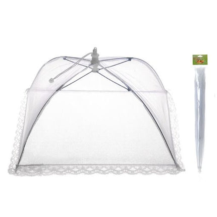 Vliegenkap 45 x 45 cm – Opvouwbare Voedselkap – Foodcover – Voedselbeschermer tegen Insecten – Wit