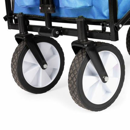 Multistore Bolderkar opvouwbaar 100L en 80kg draagkracht - strandkar - bolderwagen - blauw