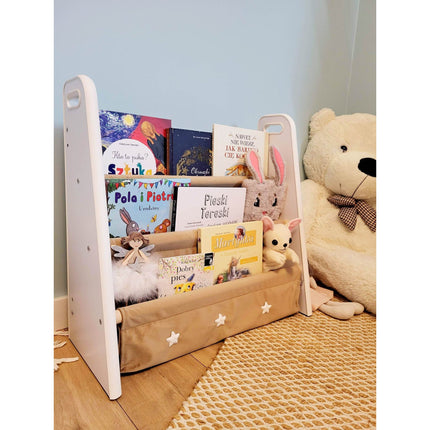 LoveGifts Handgemaakte Montessori Boekenkast Kinderkamer - Speelgoed Opbergrek - 60 x 25 x 58 cm Bruin