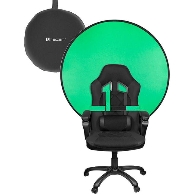 Tracer Green Screen Doek 110 cm - Bureaustoel Achtergronddoek - Groen Scherm