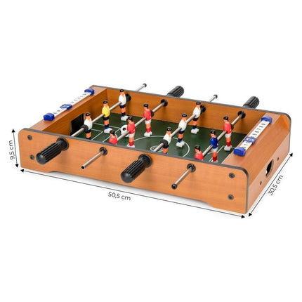 Houten Mini Tafelvoetbalspel Voor Kinderen - Tafelvoetbal Spel - Voetbal Tafel - Mini Voetbaltafel - Kleine Voetbal Tafel - 50,5 x 30,5 x 9,5 cm