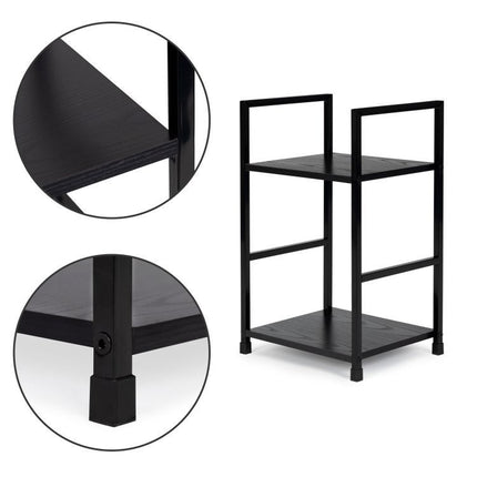 Modern Home industriële loft stijl boekenkast met 2 planken - 48,5 x 29 x 23,5 cm -  Bruin