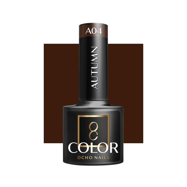 Ocho Nails Hybride Nagellak Herfst A04 Diep Mahonie Rood - 5g Professionele Gellak met Langdurige Glans