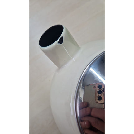 2de kansje Silesia Balbina exclusieve fluitketel emaille crème 2.5 Liter - ook geschikt voor inductie