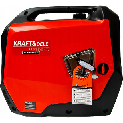 Kraft & Dele KD697 Inverter Generator Benzine Aggregaat 4-Takt met Stroomstabilisatie 2300 - 2500 Watt - 12V en 2x 230V stopcontacten - Stroomgenerator