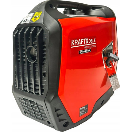 Kraft & Dele KD697 Inverter Generator Benzine Aggregaat 4-Takt met Stroomstabilisatie 2300 - 2500 Watt - 12V en 2x 230V stopcontacten - Stroomgenerator