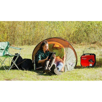 Kraft & Dele KD697 Inverter Generator Benzine Aggregaat 4-Takt met Stroomstabilisatie 2300 - 2500 Watt - 12V en 2x 230V stopcontacten - Stroomgenerator