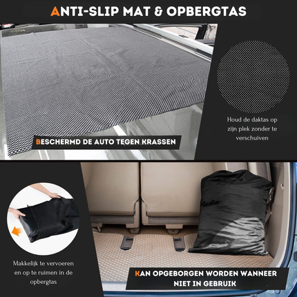 2de kansje Trendmix Waterdichte Opvouwbare Autodaktas 560 L Zwart - Dakkoffer - Dakbagagetas - Autodaktas Bagagedrager