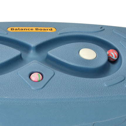 Balanceerbord met Doolhof en Ballen voor Kinderen - Balance Board Schommelbalk - Balanstrainer Kinderen - Maximaal 90 kg Belasting - 59,5 cm x 26 cm x 14 cm Marineblauw