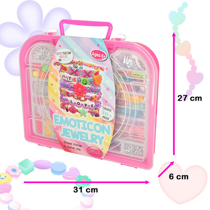 Sieraden set Emoticon voor kinderen - Voor het maken van armbanden en kettingen