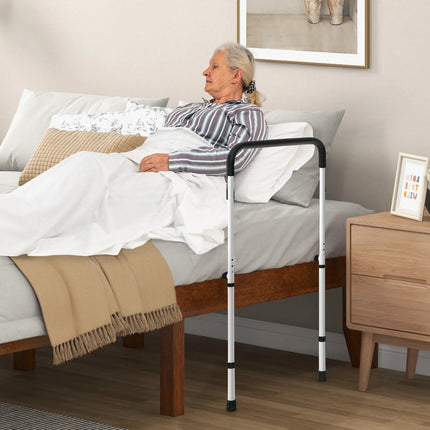 Bedbeugel voor Senioren – Bedgreep voor Uit Bed Stappen – Verstelbare Bedhek – Bedsteun voor Ouderen – Valpreventie – Wit