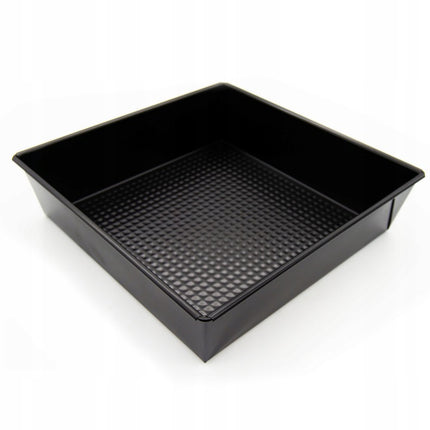 Meyerhoff Vierkante Cakevorm 24 x 24 cm – Non-Stick Bakvorm – Zwart – Taartvorm van Koolstofstaal met Antiaanbaklaag – Voor Cake, Gebak & Ovenschotels