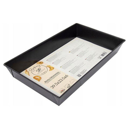 Meyerhoff Bakery Rechthoekige Cakevorm 39,5 cm – Non-Stick Bakvorm – Zwart – Koolstofstaal – Voor Cake, Brood, Gebak & Meer – Ovenbestendig tot 230°C