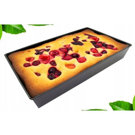 Meyerhoff Bakery Rechthoekige Cakevorm 39,5 cm – Non-Stick Bakvorm – Zwart – Koolstofstaal – Voor Cake, Brood, Gebak & Meer – Ovenbestendig tot 230°C