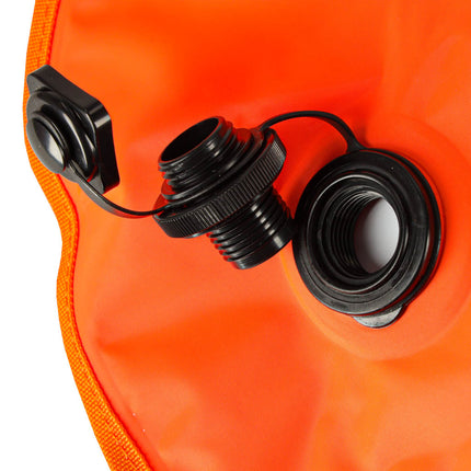 Zwemboei 28 Liter – Opblaasbare Reddingsboei – Waterdichte Zwemzak – Open Water Zwemmen – Met Fluitje – Oranje