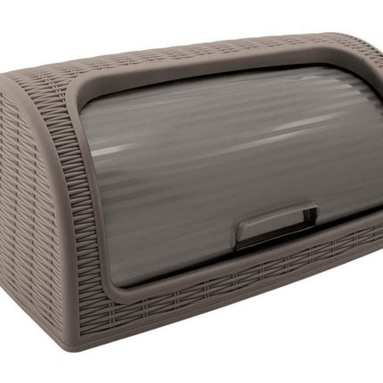 Broodtrommel met Schuifdeksel – Kunststof Brooddoos Rattan Look – Keuze uit 4 Kleuren
