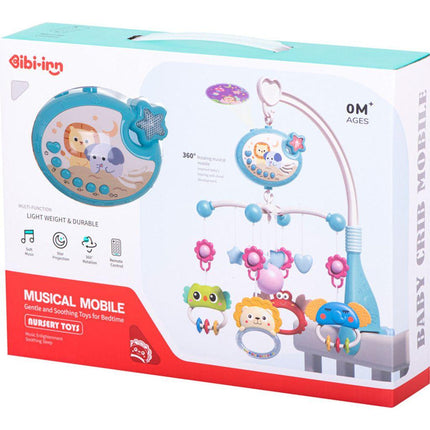 Lullaby ster boxmobiel blauw met 40 melodieën en 3 timer standen - Inclusief afstandsbediening - Met sterprojector