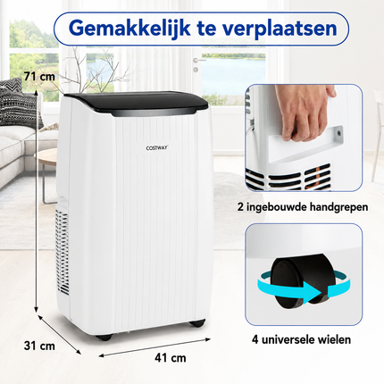 Mobiele Airco 14000 BTU met Verwarming & Wifi – Voor Ruimtes tot 45 m² – Airconditioner met Afstandsbediening